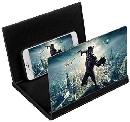 Lupa de Pantalla de teléfono,Lupa de pantalla pantalla de 10''Stretch design Screen Mobile Phone adecuada para ver videos de películas en todos los teléfonos inteligentes rojo